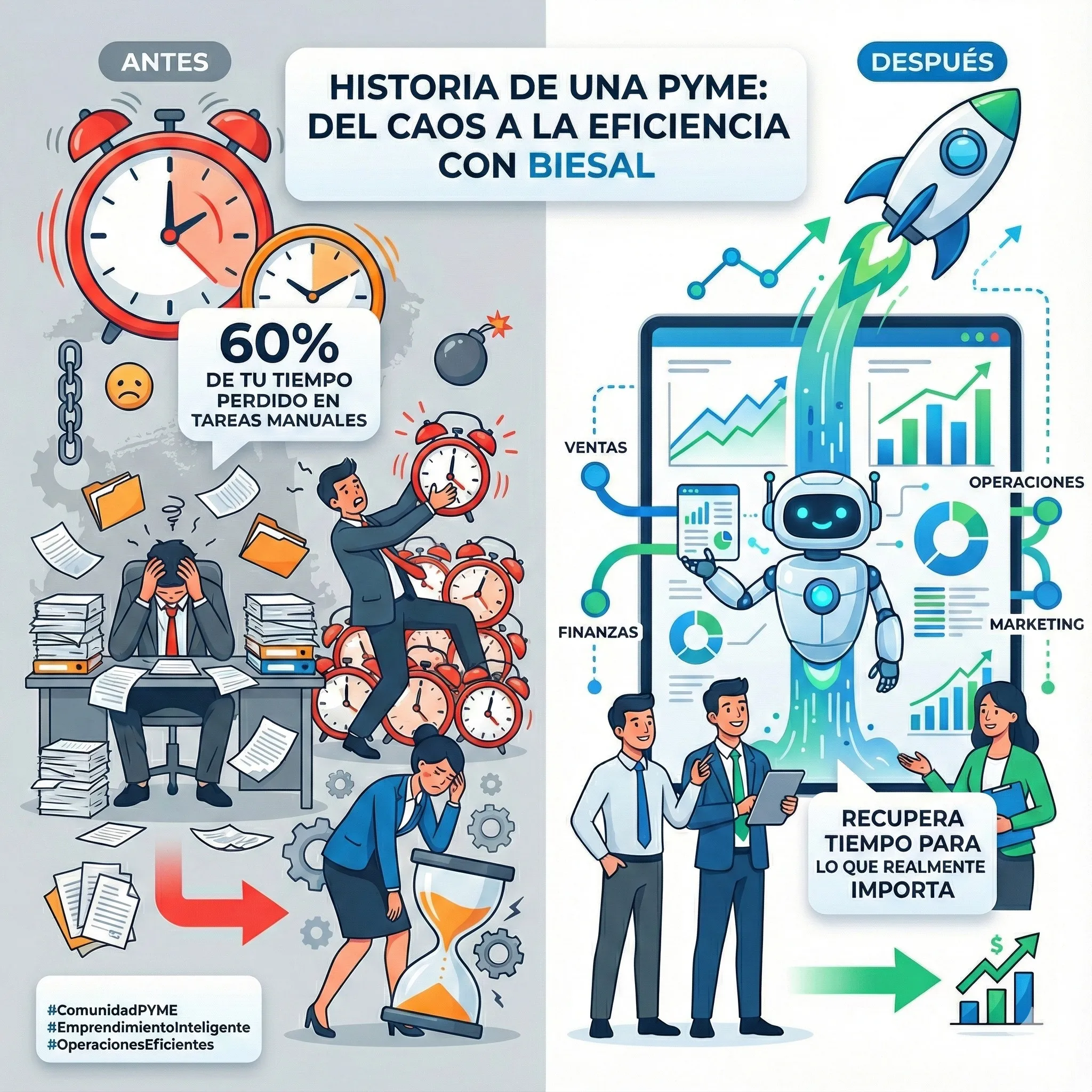 60% del Tiempo Operativo Se Pierde Sin Automatización