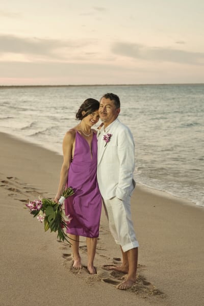 Ilona, a Lace & Liberty bride, in her colored wedding dress