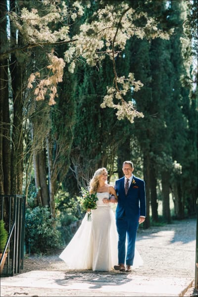 Kelsey, a Lace & Liberty bride, in her sparkly wedding dress