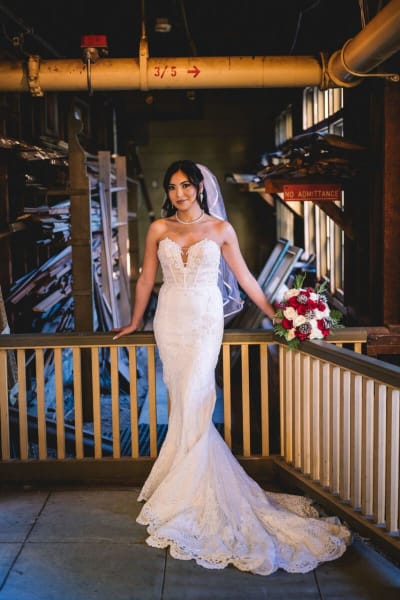 Raissa, a Lace & Liberty bride, in her boho wedding dress