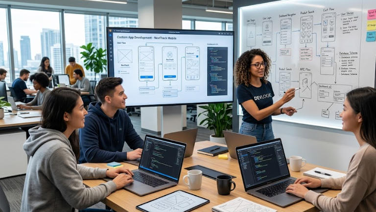 Tech Geum developer coding custom web apps integrated with Zoho in Abu Dhabi