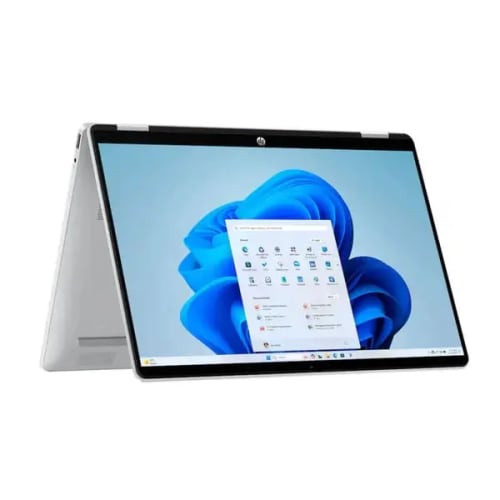 لابتوب HP OmniBook 5 Flip 14-FP0023DX مقاس 14 بوصة WUXGA FHD+ IPS بشاشة لمس قابلة للدوران 360°، معالج Intel Core 7 150U، رام 16GB، SSD سعة 512GB، وكرت Intel Arc 140V، لون فضي.