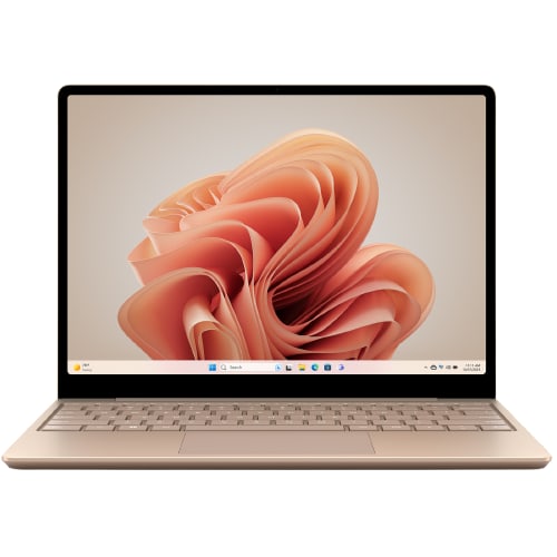 لابتوب Microsoft Surface Laptop 3 بشاشة لمس 13.5 بوصة، مزود بمعالج Intel Core i5-1035G7 بسرعة 1.5 جيجاهرتز، وذاكرة 16 جيجابايت RAM، وتخزين 256 جيجابايت SSD، باللون الرملي الذهبي الوردي (Sandstone).