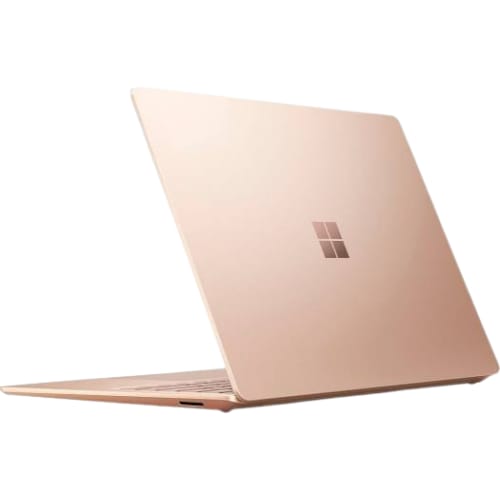 لابتوب Microsoft Surface Laptop 3 بشاشة لمس 13.5 بوصة، مزود بمعالج Intel Core i5-1035G7 بسرعة 1.5 جيجاهرتز، وذاكرة 16 جيجابايت RAM، وتخزين 256 جيجابايت SSD، باللون الرملي الذهبي الوردي (Sandstone).