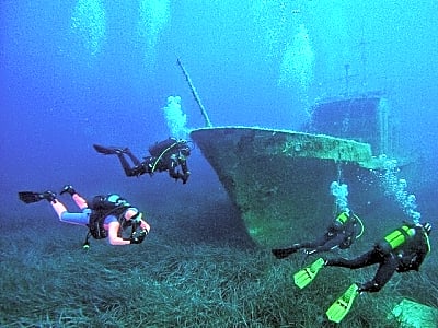 Amazing Diving at the Shipwreck