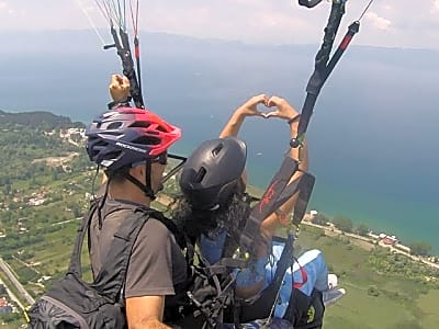 Paragliding First Class Above Ohrid