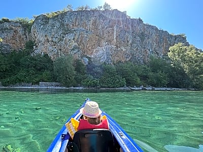 Lake Ohrid Kayaking with beach and BBQ Lunch