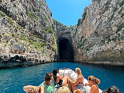 Speedboat Tour to Sazan Island, Haxhi Ali Cave and Marine Park