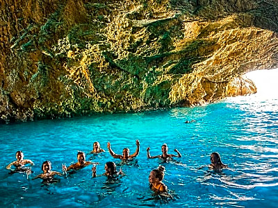 Kotor: Blue Cave 3-hour GROUP boat tour with modern speedboat