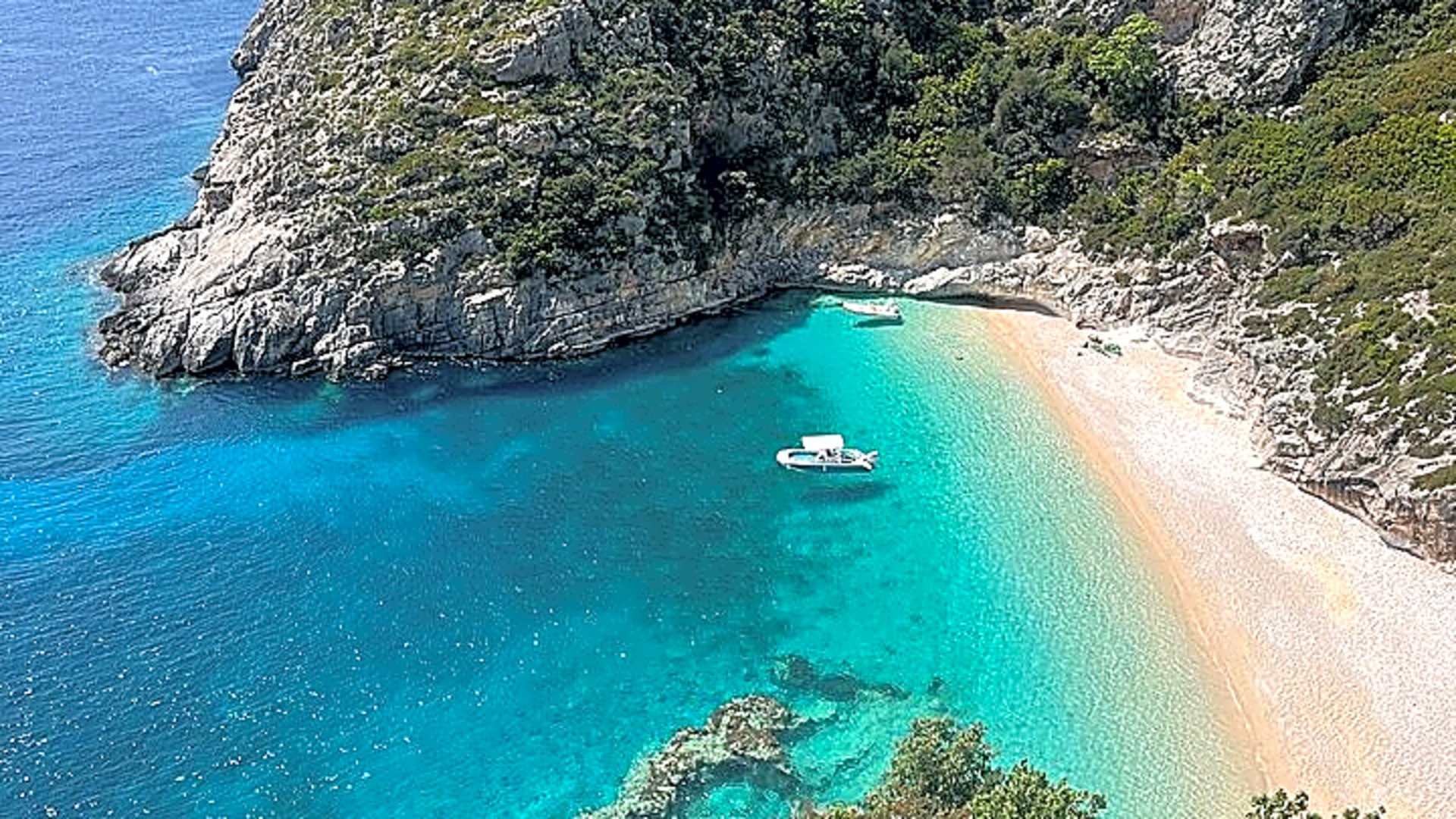 Dhermi Boat Tour to Grama Bay Blue Gem Cave and Swim Snorkeling - Albania