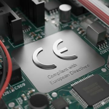 CE certified product compliance visual for European directives