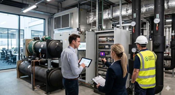 Industrial facility and energy monitoring — plant systems and consumption dashboards