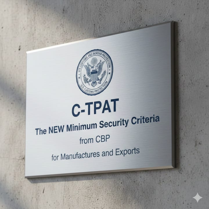 C-TPAT - The NEW Minimum Security Criteria from CBP for Manufacturers and Exports