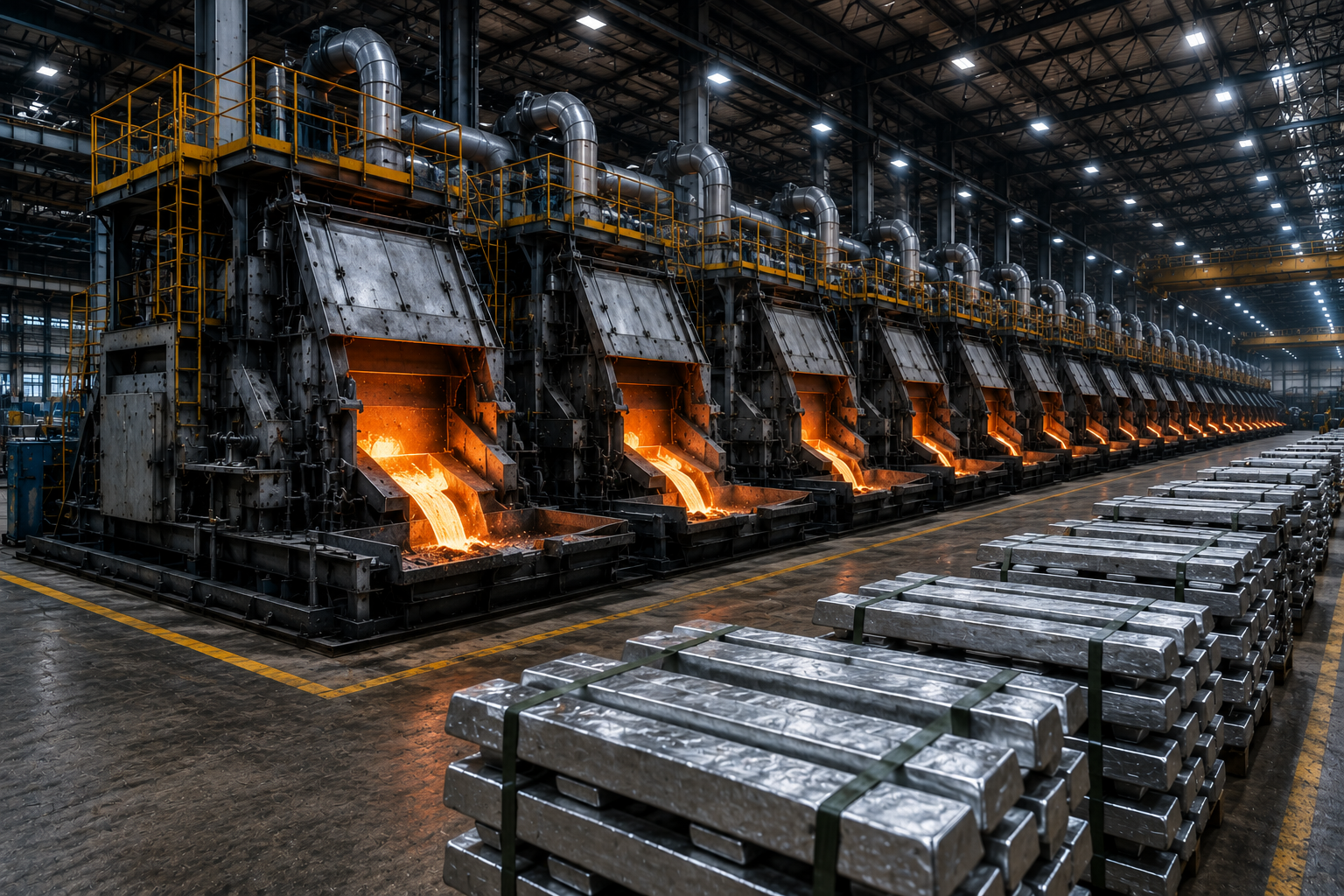 Aluminium smelting facilities
