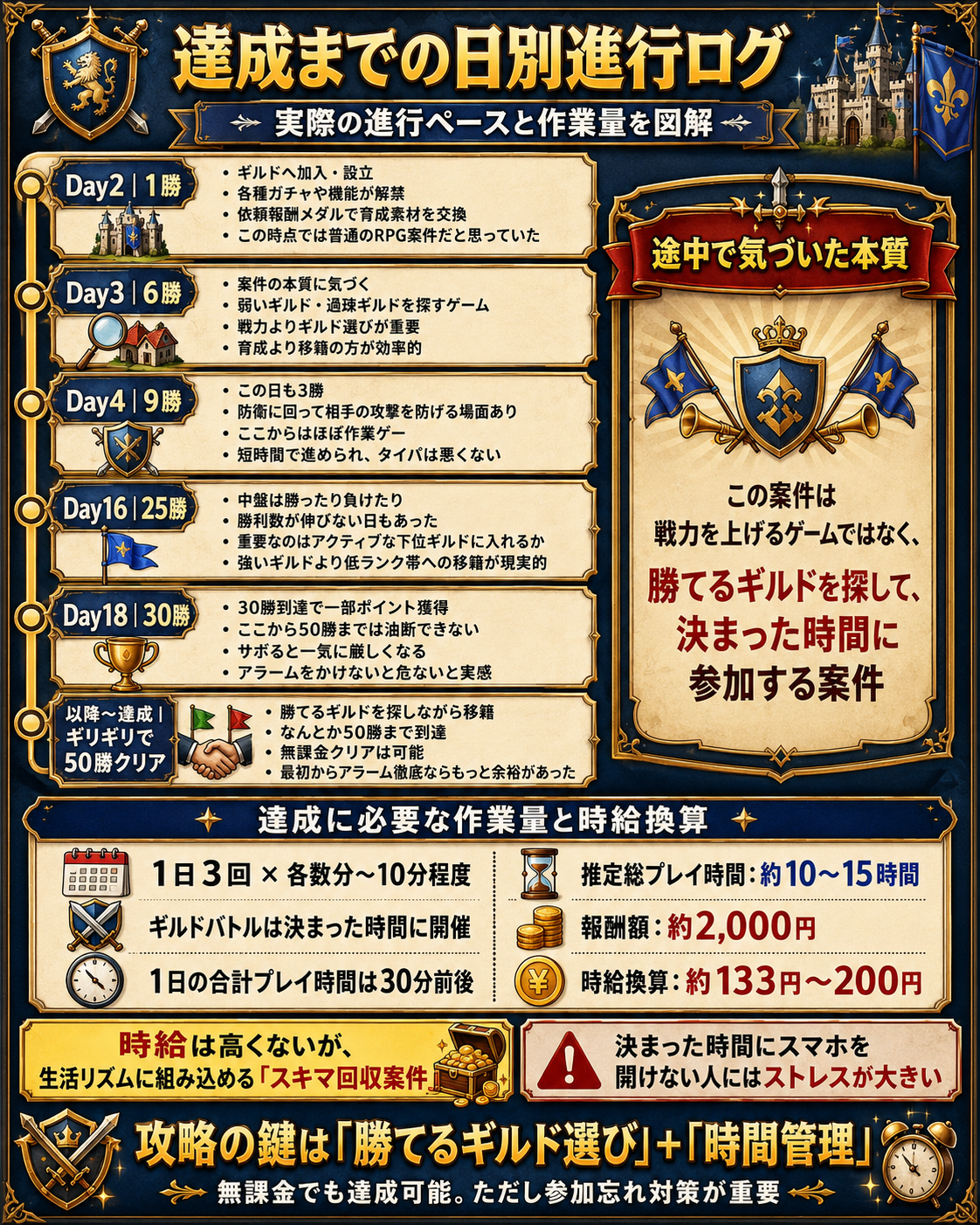 達成までの日別進行ログ
