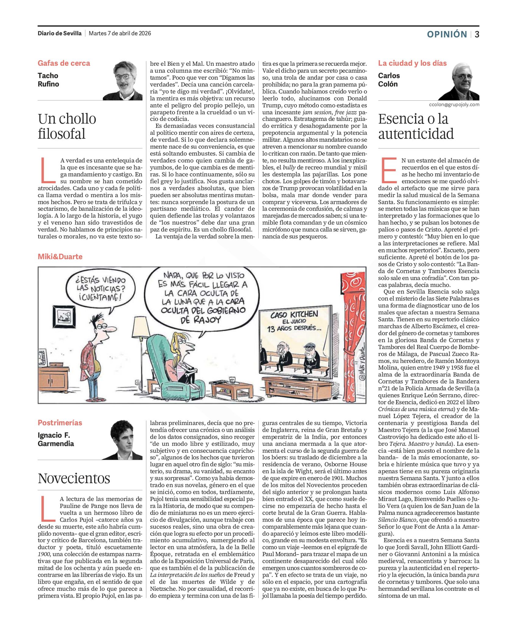 Esencia en el Diario de Sevilla