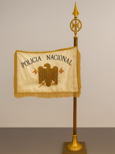 La Hermandad de la Sagrada Lanzada cede para la Exposición por el XX ANIVERSARIO DE ESENCIA el Banderín de la extinta POLICÍA ARMADA de Sevilla
