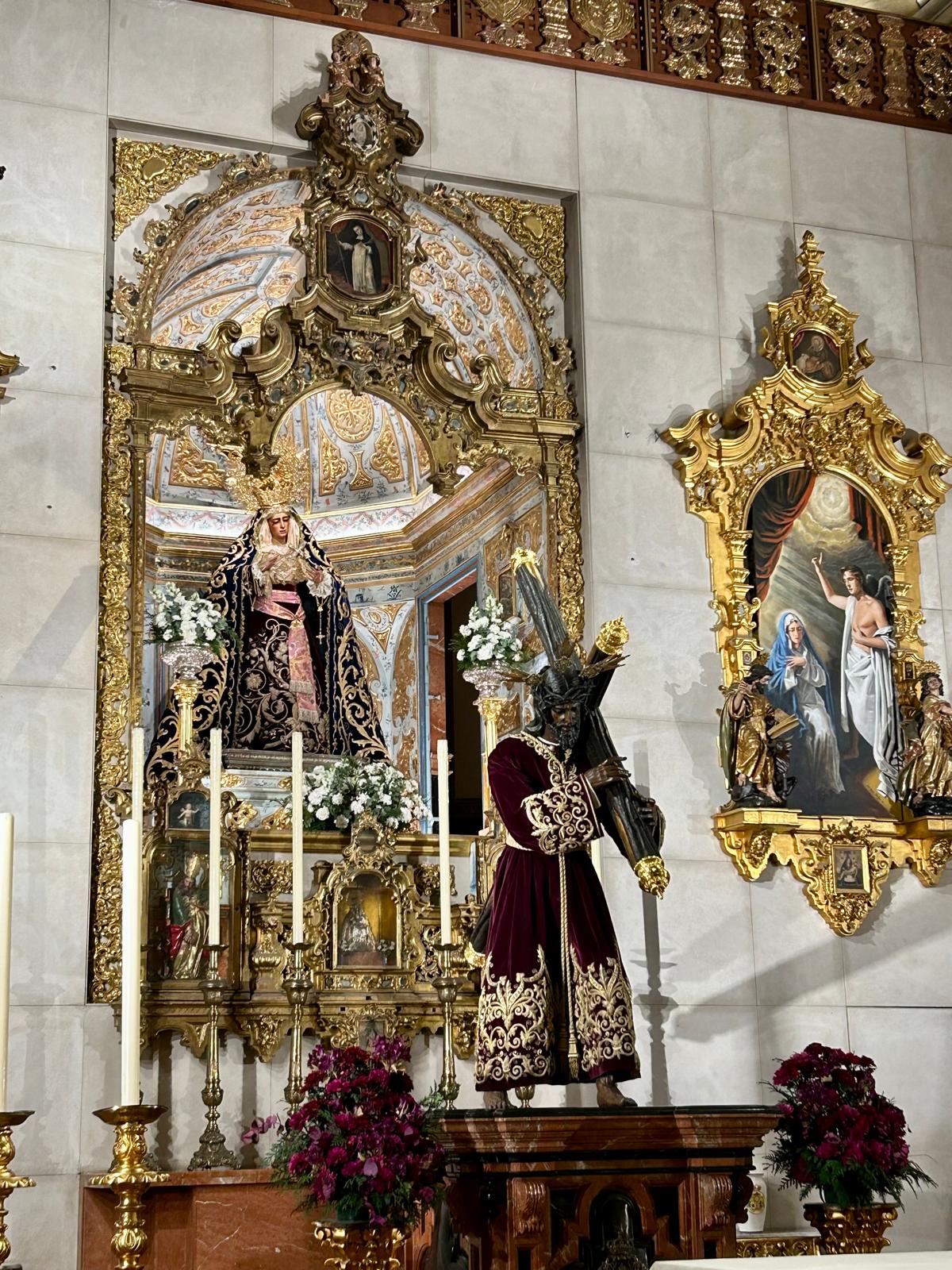 Esencia le rezó al Señor de la Salud y a su madre María Santísima de las Angustias Coronada
