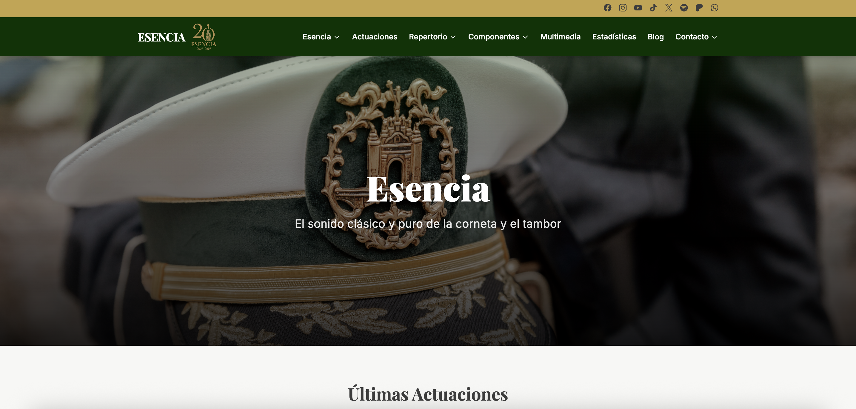 Esencia estrena página web: tecnología al servicio de la banda