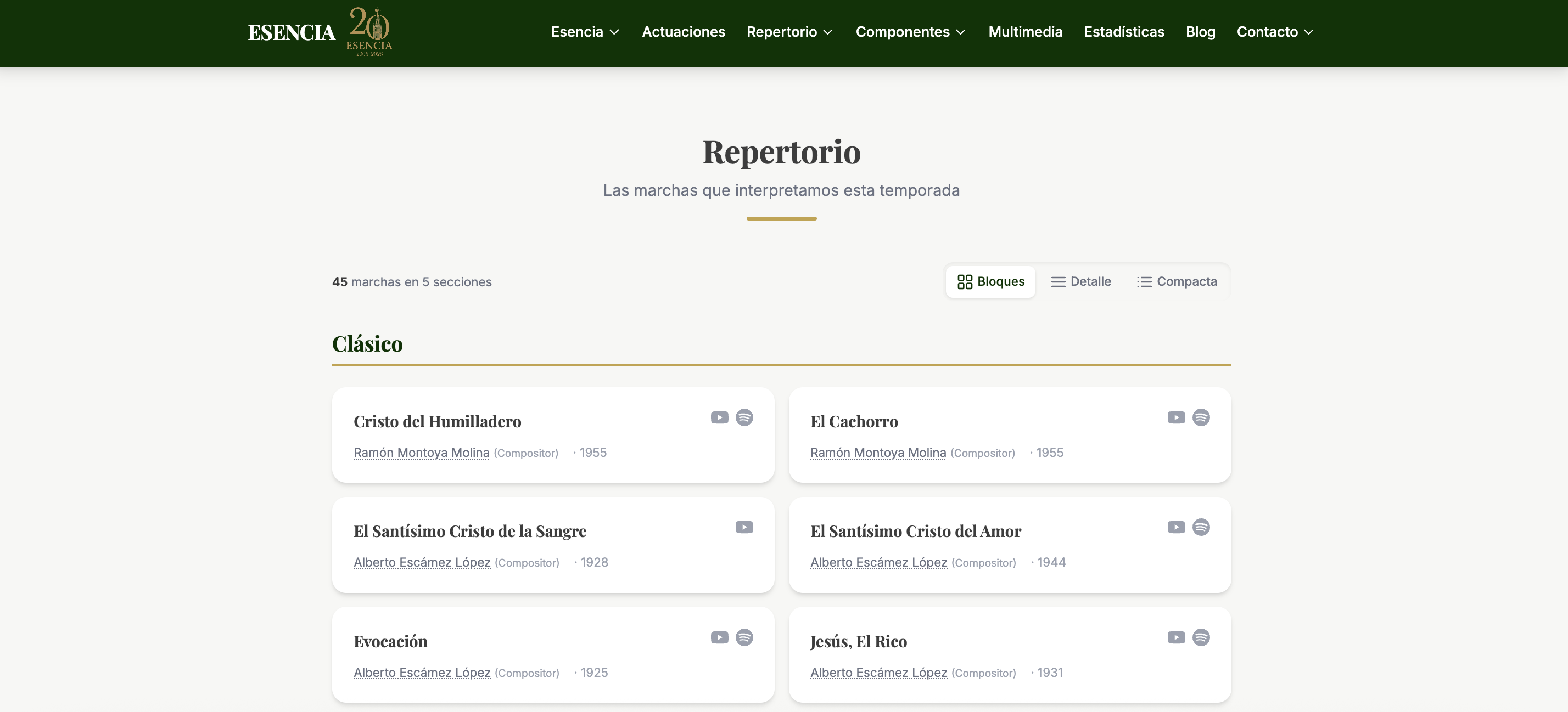 Repertorio de Esencia