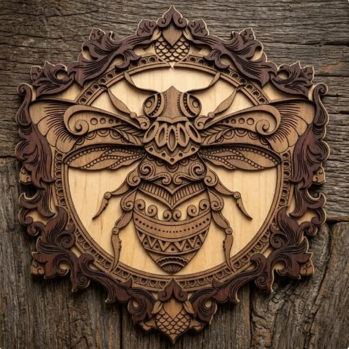Boho Bee Wooden Wall Art