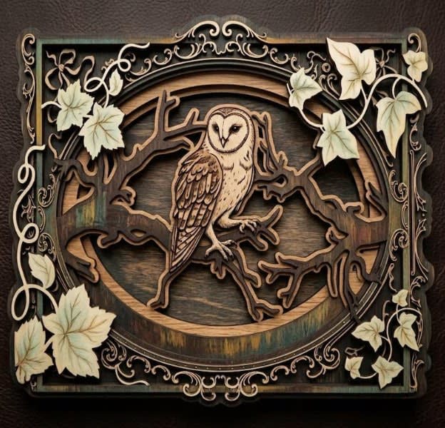 Vintage Owl Wooden Wall Art