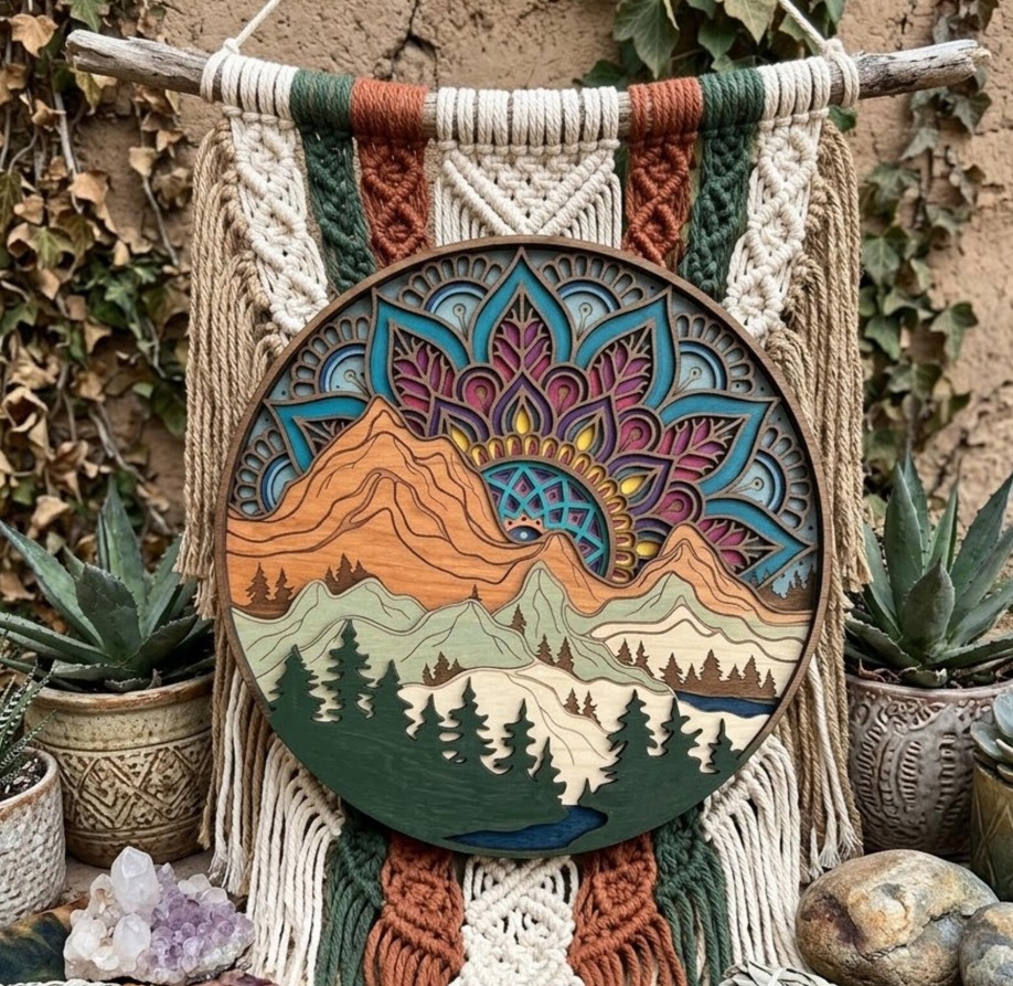 Mountain Sunrise Wooden Wall Art