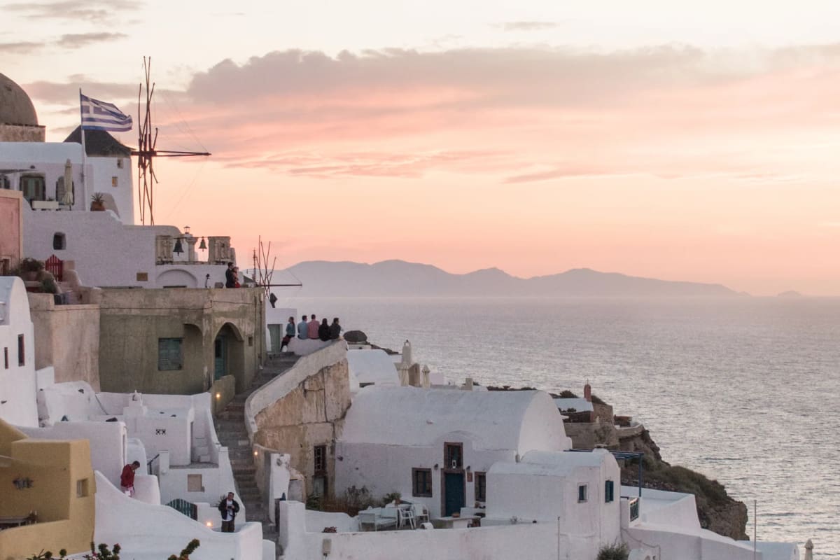 Scenic travel destination view