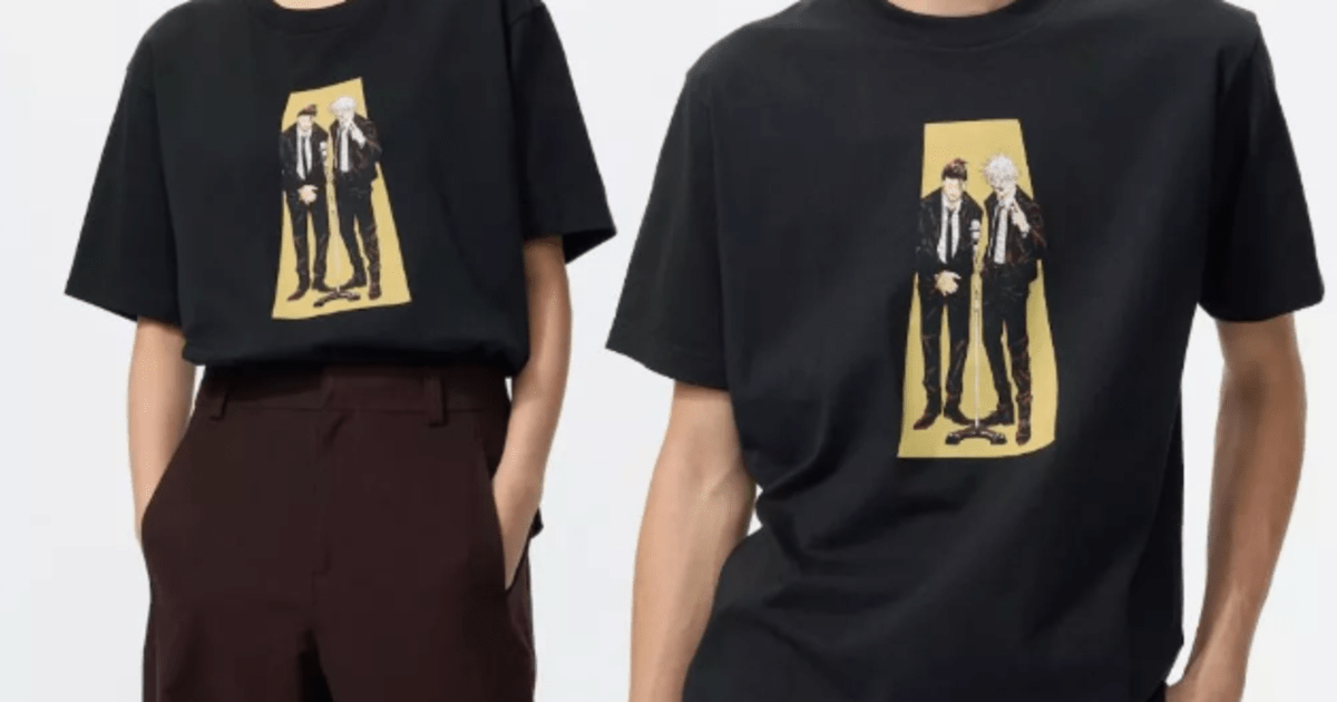 UNIQLO Manga Jujutsu Kaisen 100th Shueisha UT Shirt Unisex Kaos Katun Gojo Itadori Geto Tokyo High