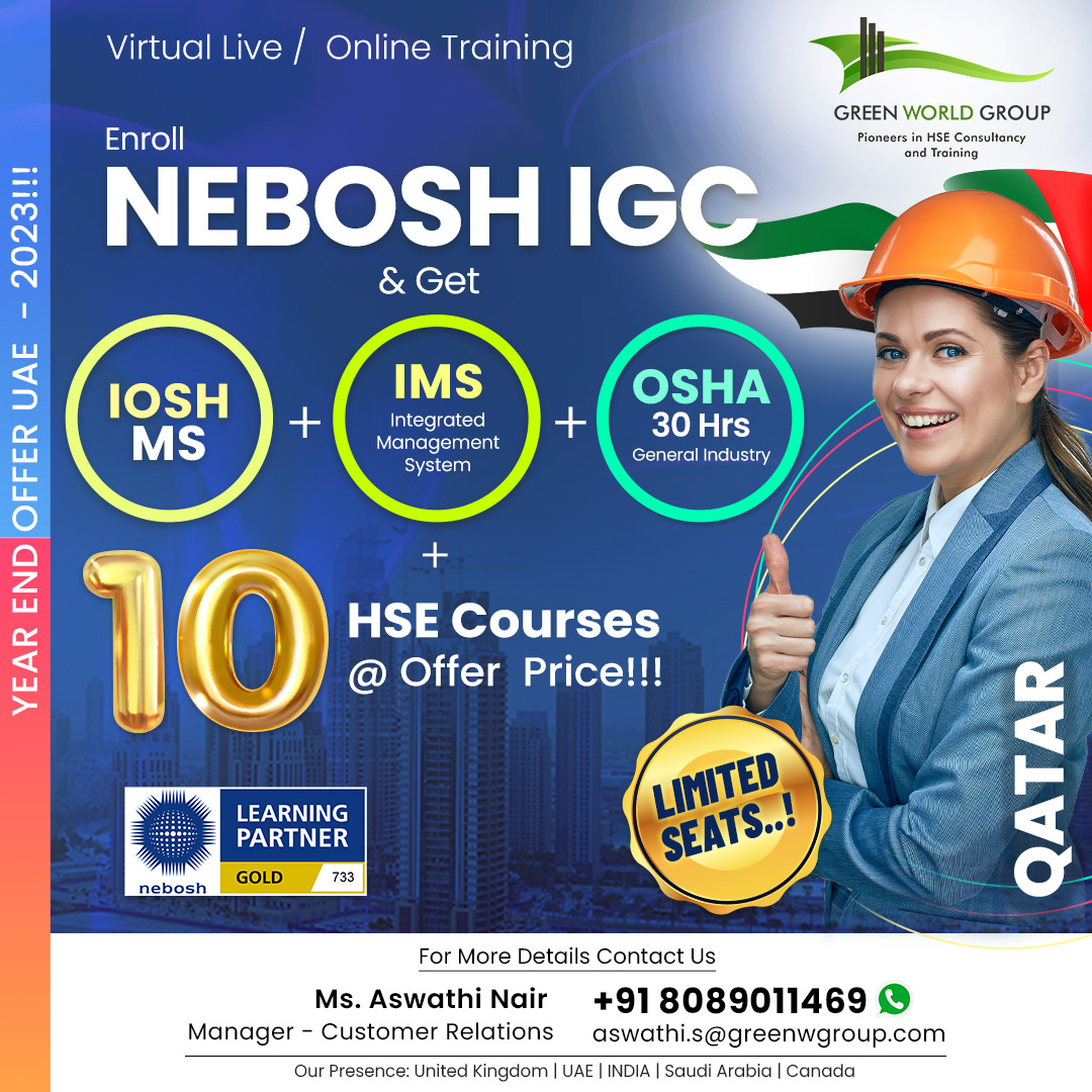 Learn How To Strengthen Your Career With Nebosh Course In Qatar At Gredubai 