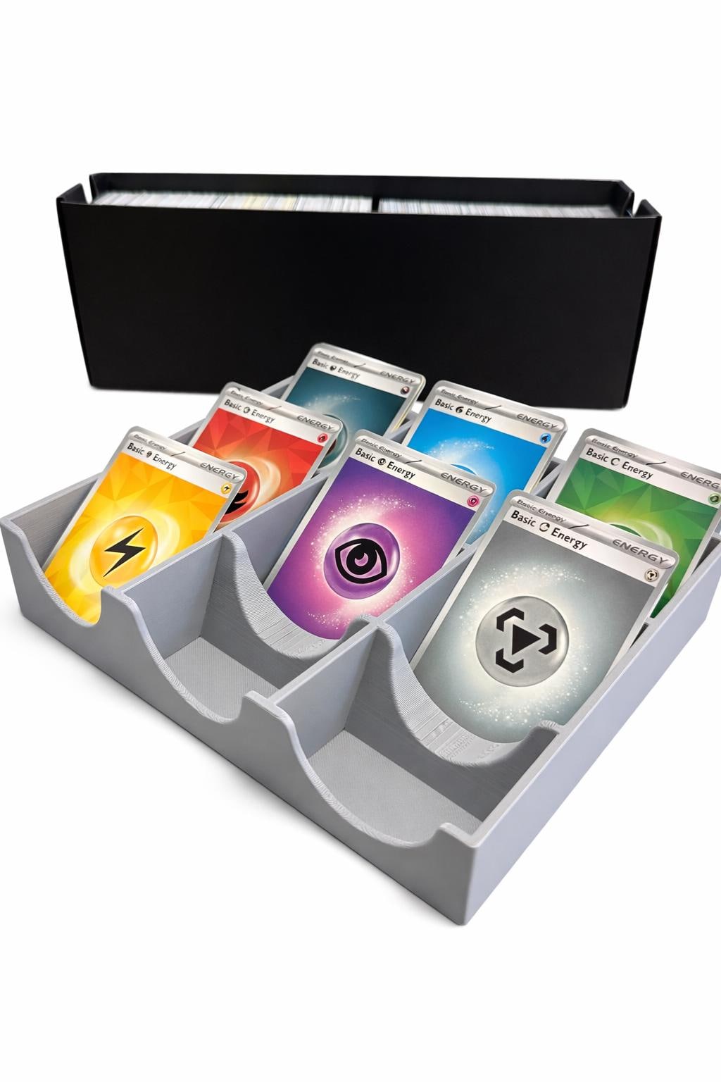 Trading Card Deck Holder Tray, Angled Display Organizer for TCG Cards, Sorting S