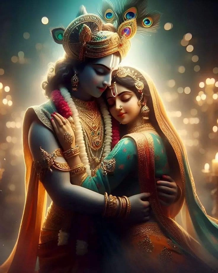 Good morning Radhe Krishna image with blessings