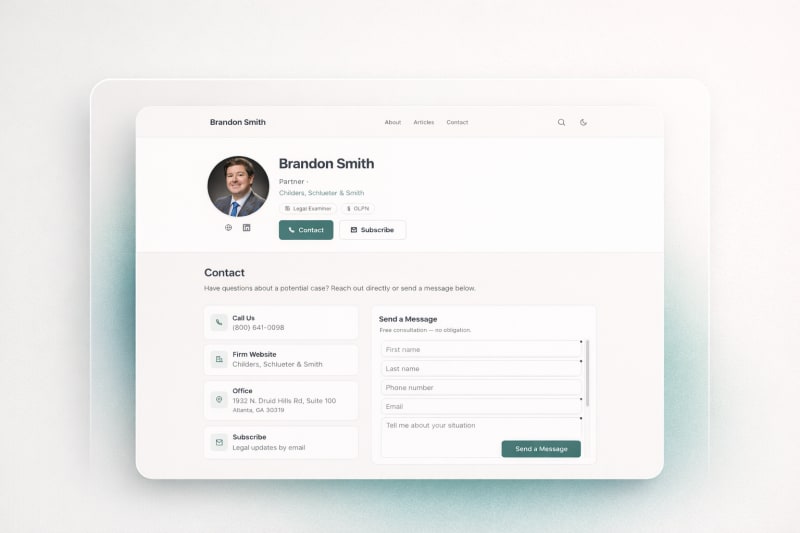 brandonsmith.law — Brandon Smith attorney website