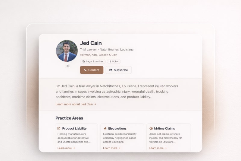 jedcain.com — Jed Cain attorney website