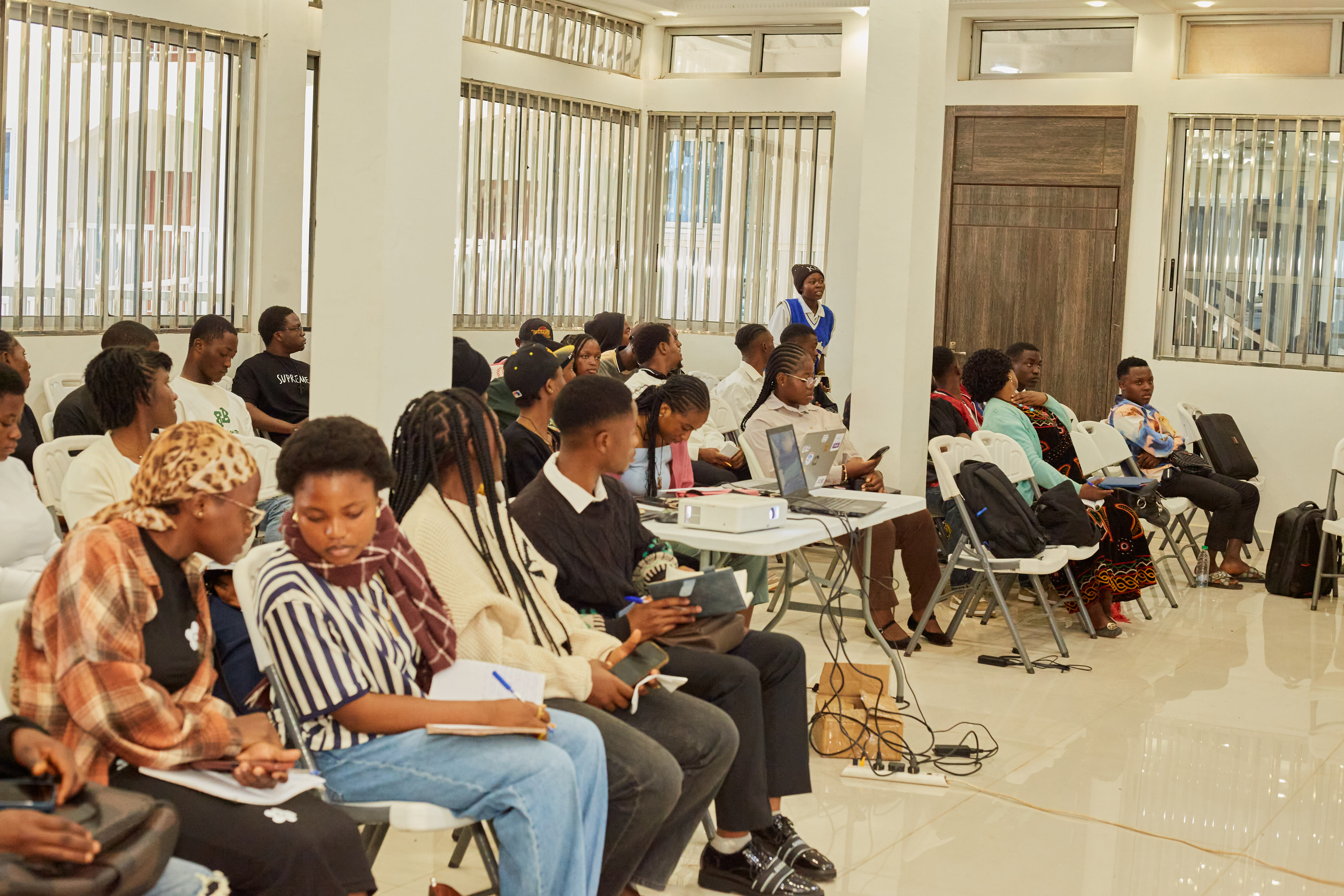 DIRA Tech Fest 2026 Day 2, mentor review session, teams presenting in-progress products