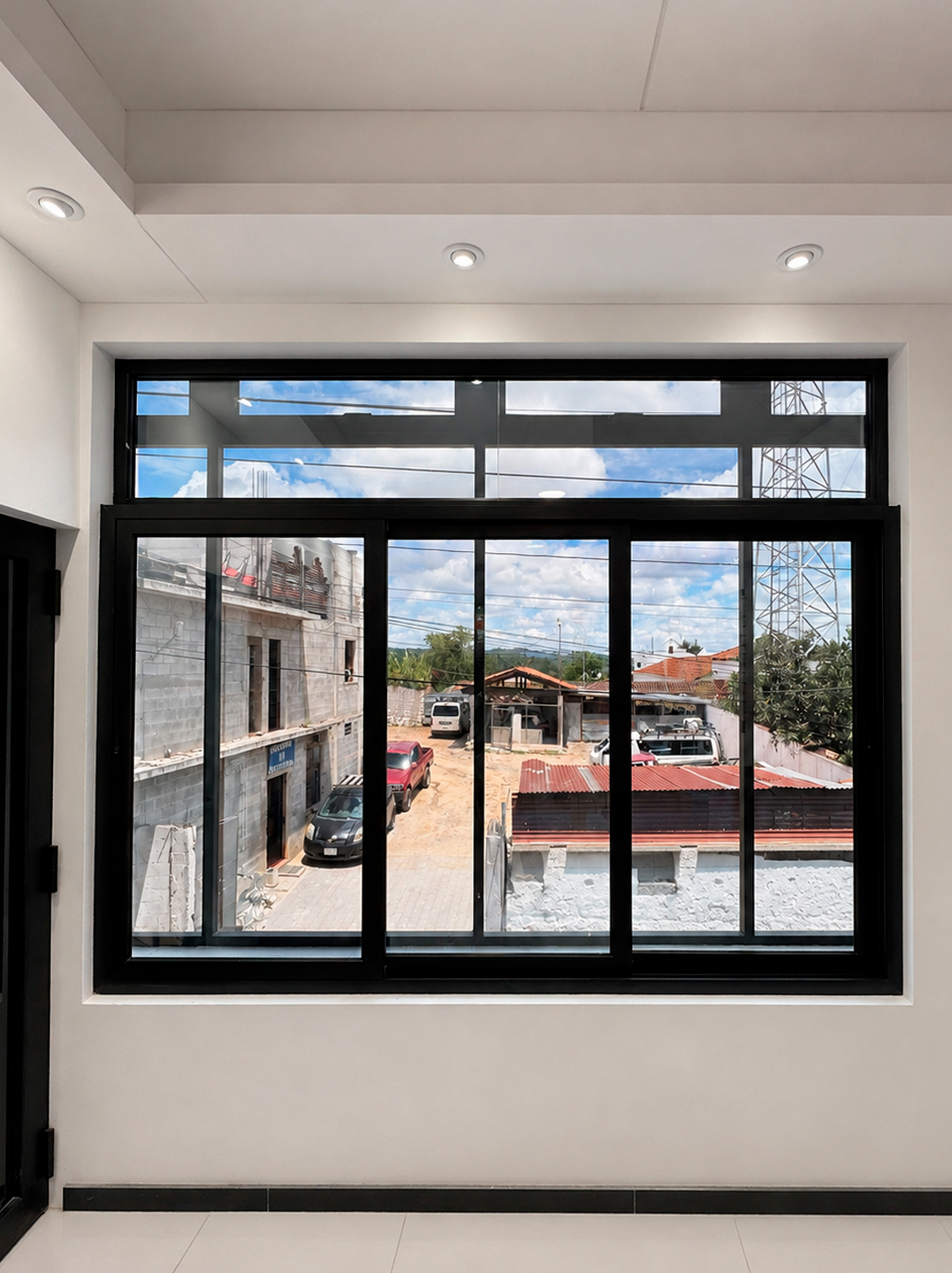 ventana corrediza en sala