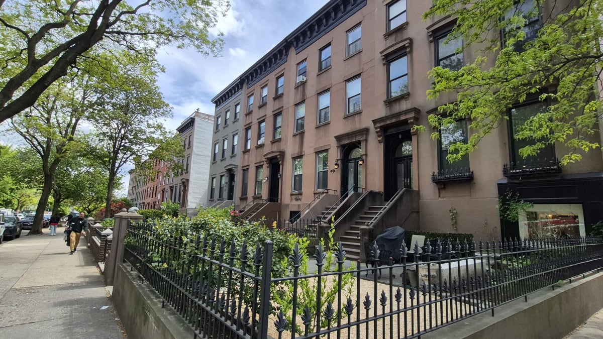 Brooklyn five-story walk-up apartment building exterior