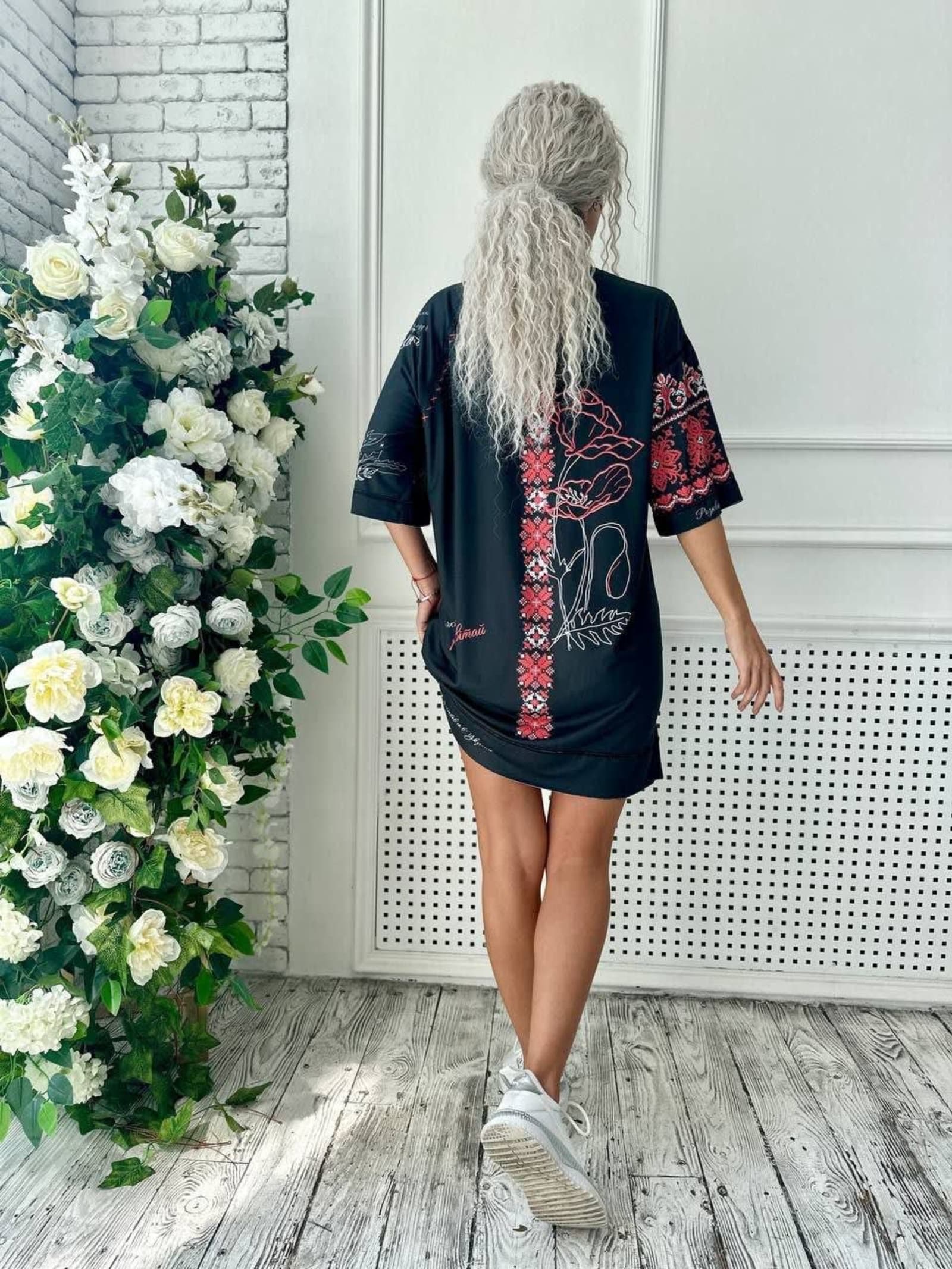 Сукня «Маки» віскоза — Чорний | EMBODY — 2