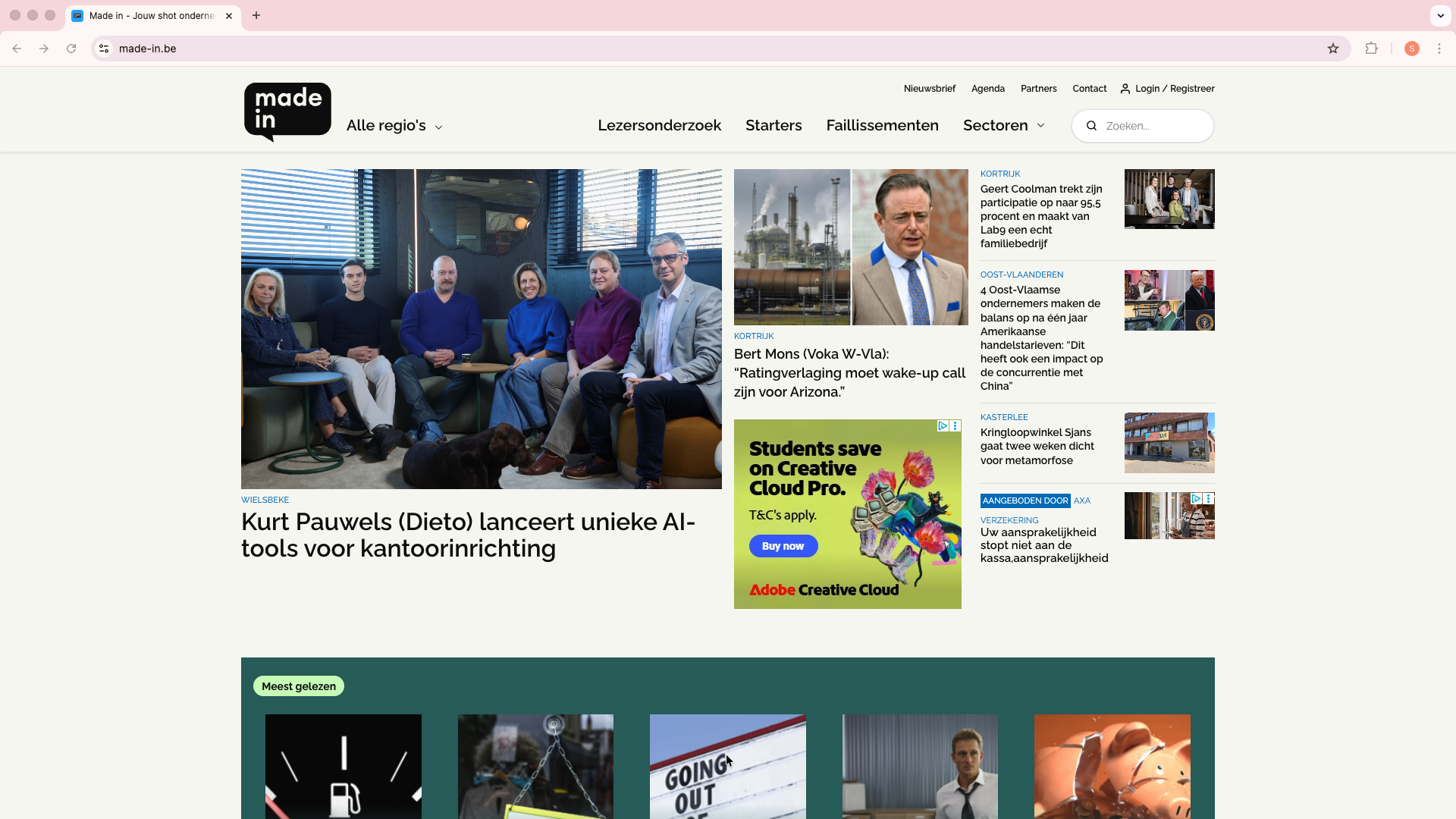 Kurt Pauwels Dieto - Made In krantenartikel AI-tools kantoorinrichting