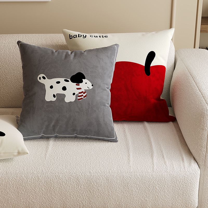 living room throw pillow with core – cartoon & versatile backrest cushion