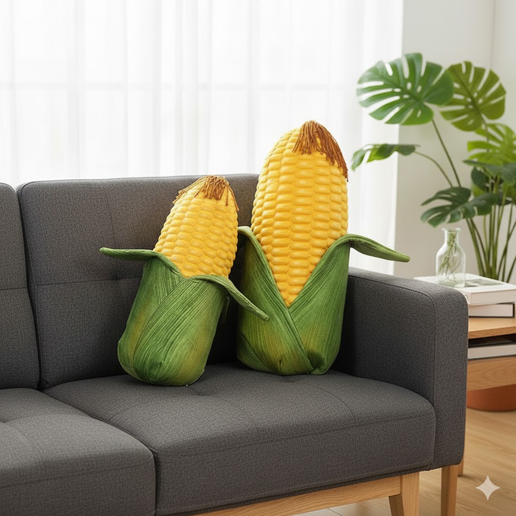 30*55cm corn-on-the-cob throw pillow (medium size)