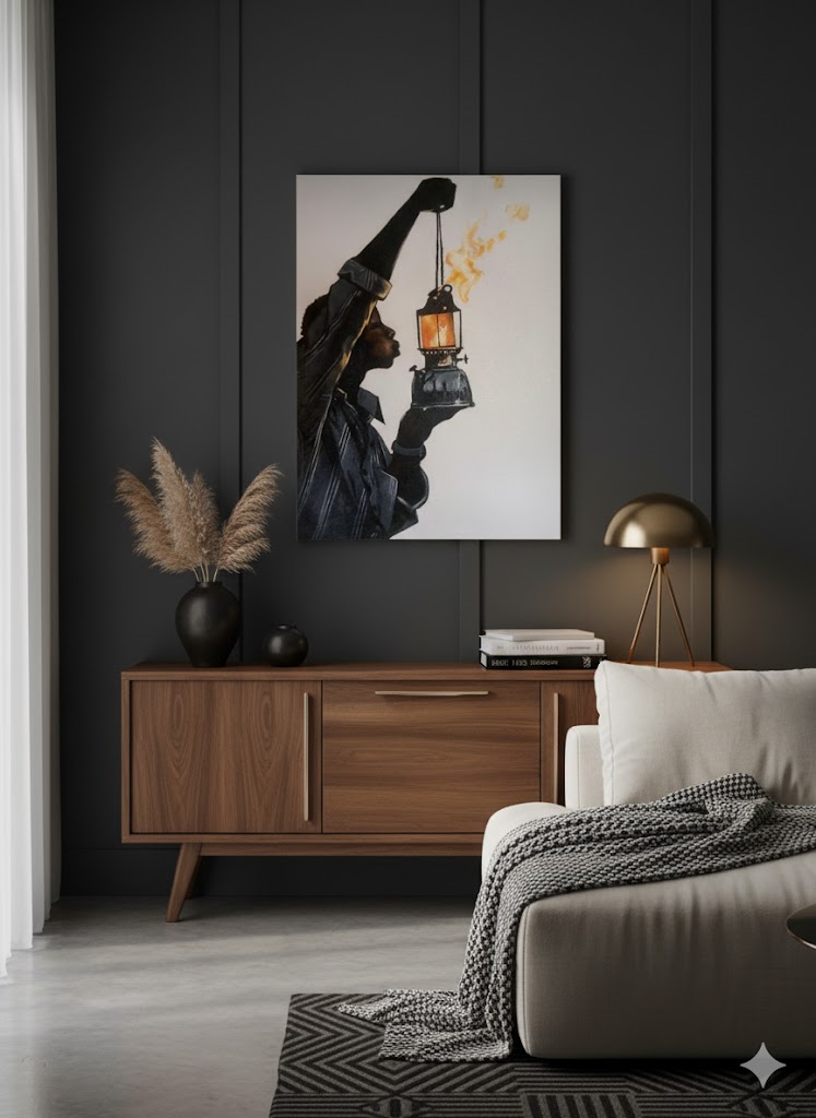"when the flame goes off "canvas painting