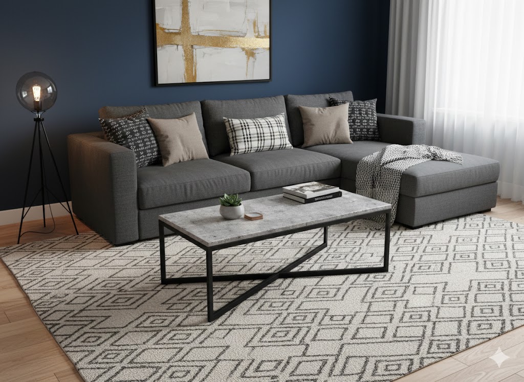 itura coffee table | lightweight gfr concrete  & metal | hand-crafted in nigeria