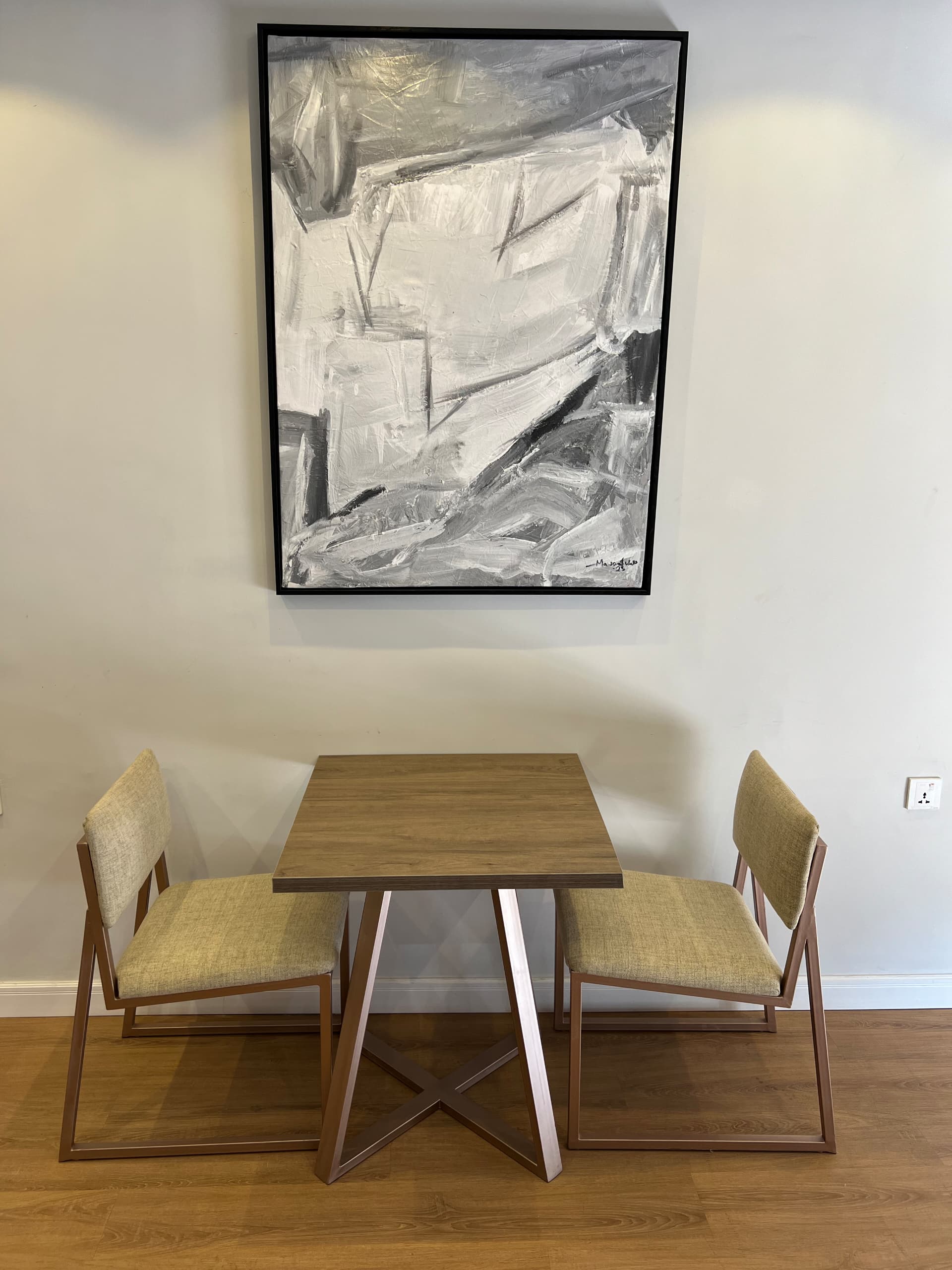 zusi dining set | modern wood and  iron dining table and chairs in nigeria