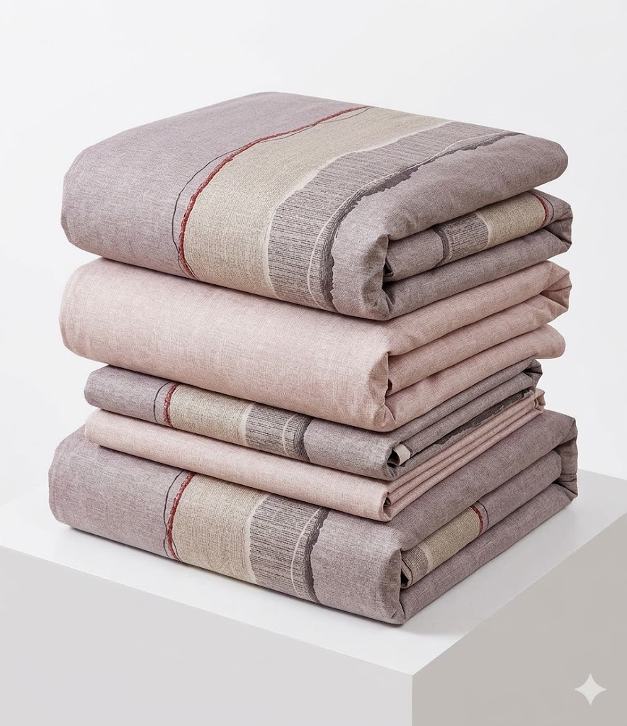 mauve-rose bedding 6-by-6 set | modern  bedsheet & pillowcases in nigeria