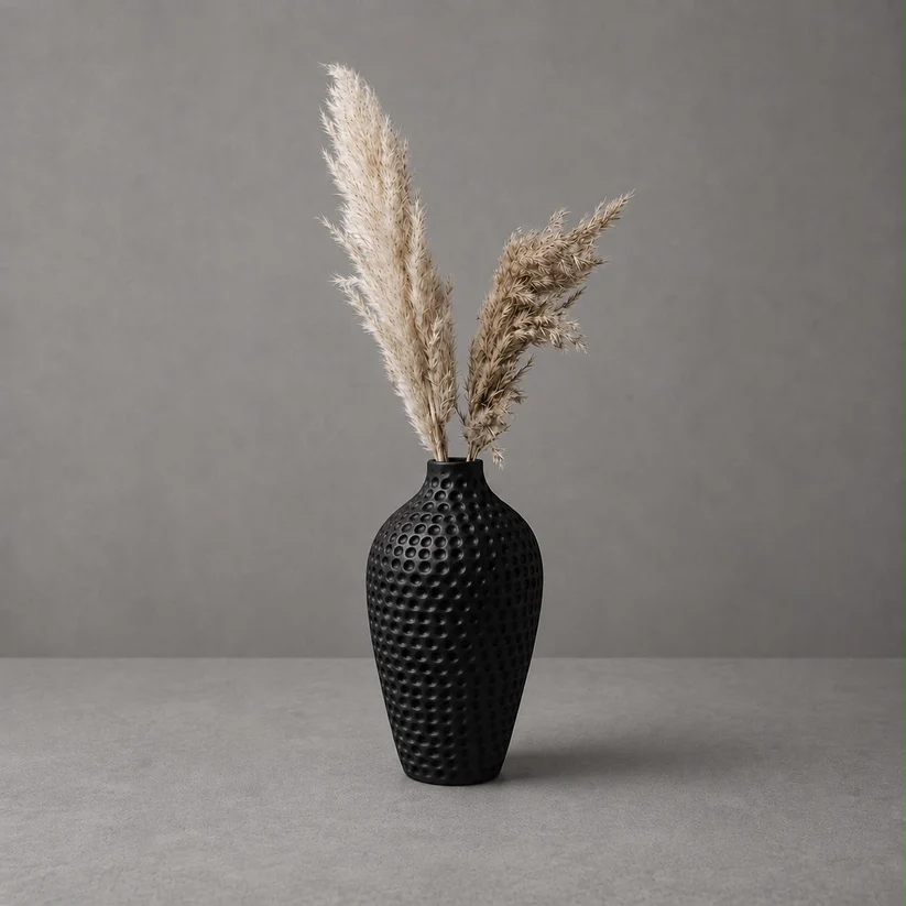 dotted concrete flower vase | textured modern home decor
