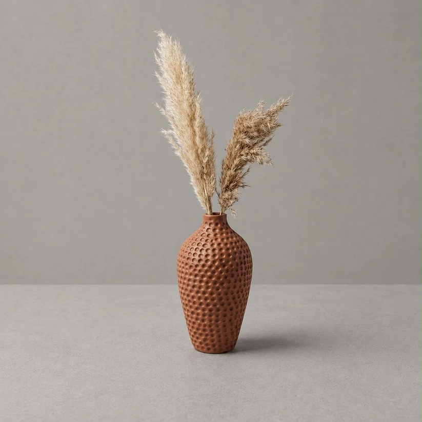 dotted concrete flower vase | textured modern home decor