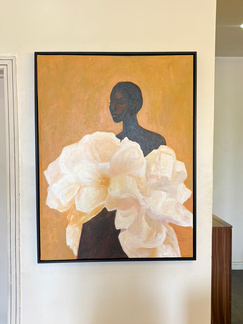 douceur original acrylic painting | modern african portraiture