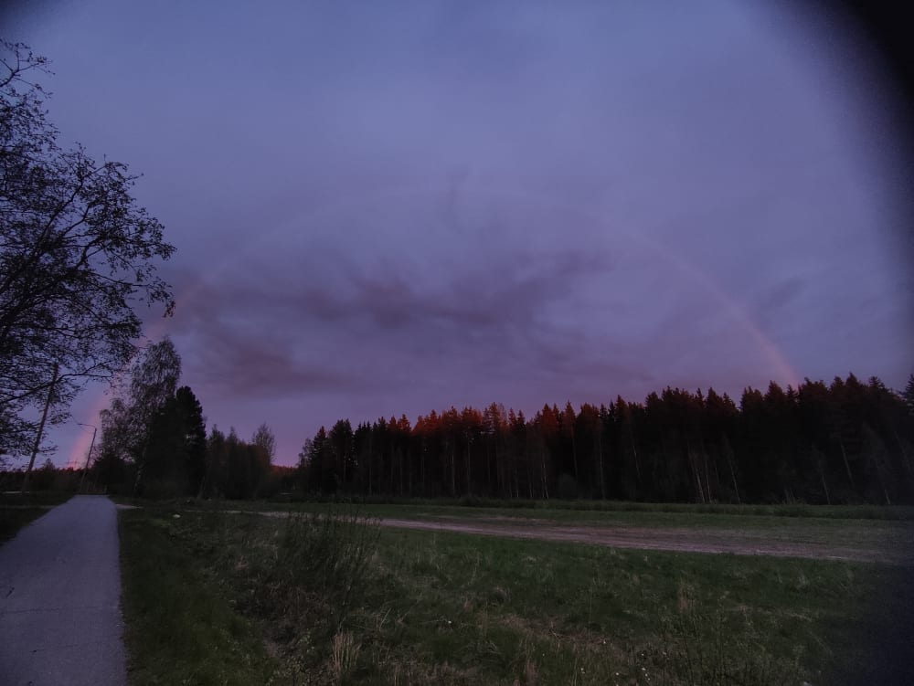 double rainbow in the sky, looked unreal
