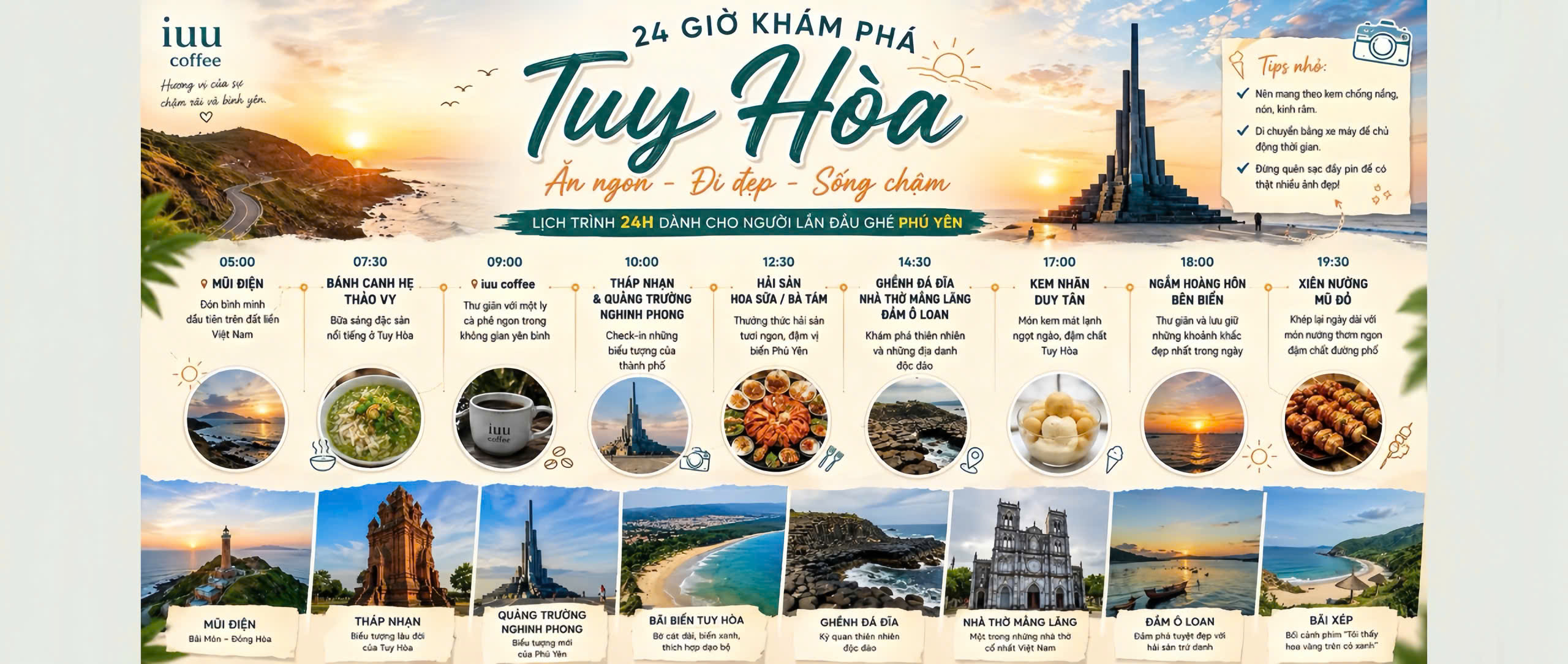 24 giờ ở Tuy Hòa: Lịch trình ăn chơi từ bình minh đến đêm dành cho người lần đầu ghé Phú Yên